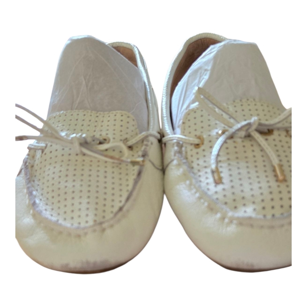 Talbots White Flats Comfortable Slip-On Design Driving Shoes - Picture 2 of 4